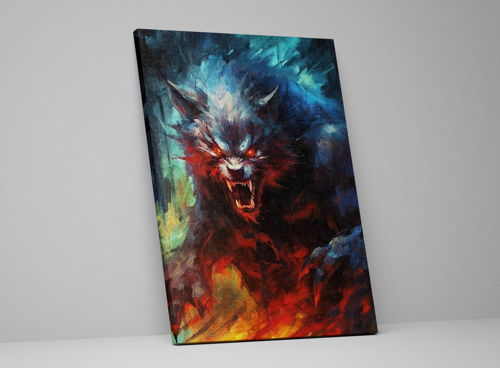 Halloween Werewolf Canvas – Spooky Wall Art | Large Gallery Wrapped Print
