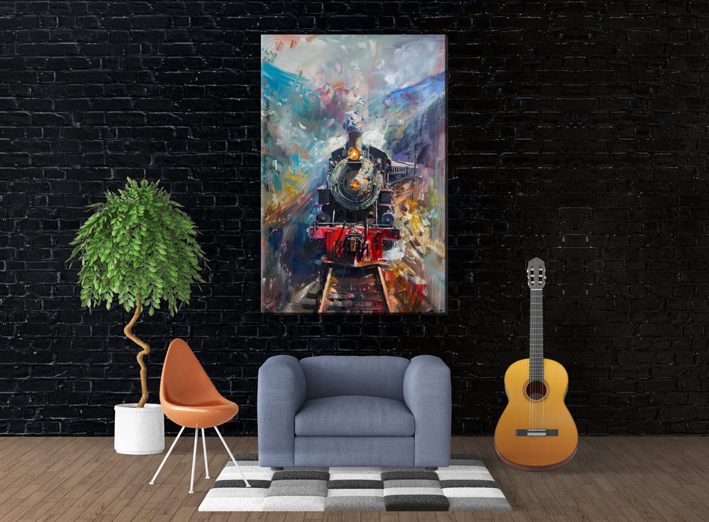 Train Wall Art – Vintage Train Canvas | Gallery Wrapped Canvas, Ready to Hang