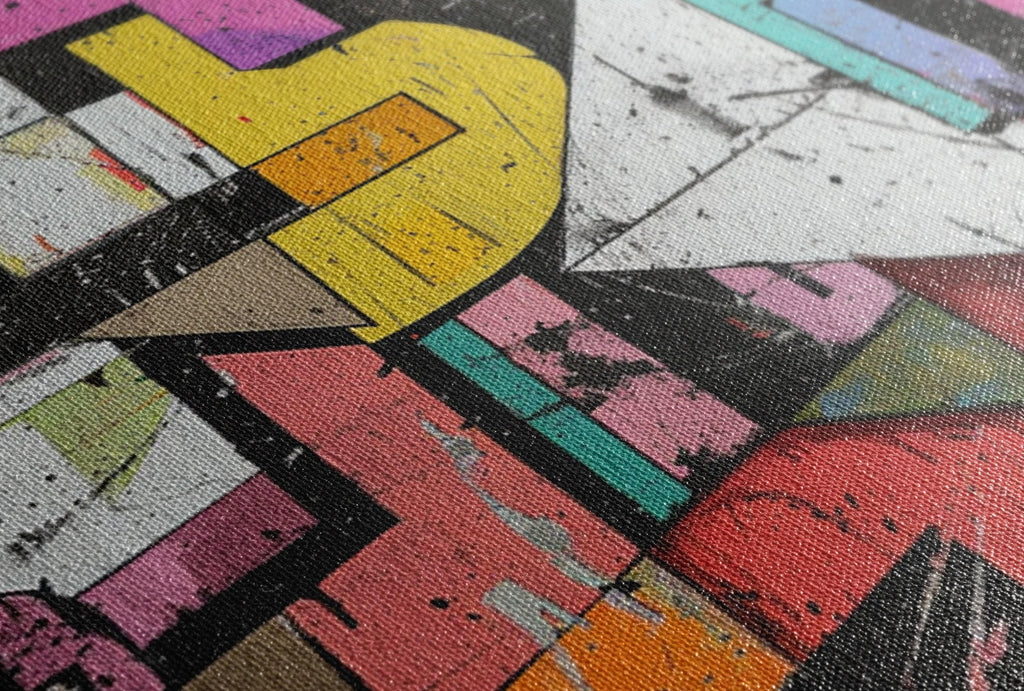 Abstract Brutalism Canvas - Large Abstract Art | Gallery Wrapped, Ready to Hang