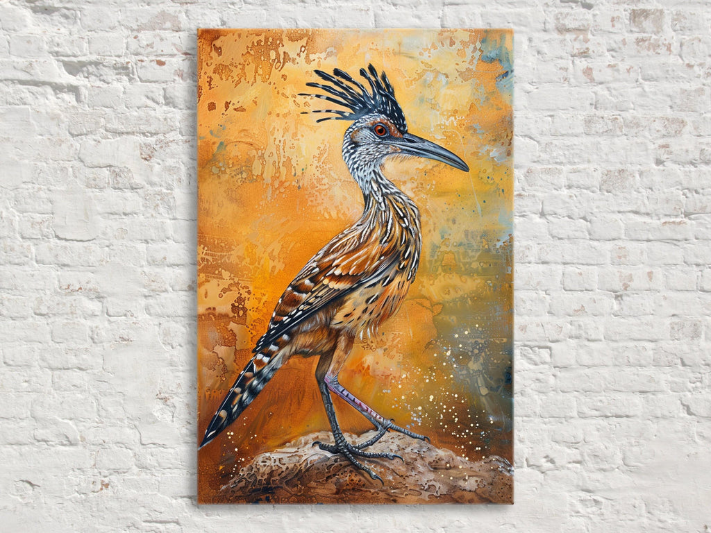 Roadrunner Canvas Art – Southwestern Wall Art | Large Gallery Wrapped Canvas Print