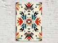 Native American Wall Decor – Extra Large Gallery Wrapped Canvas With Tribal Pattern Art