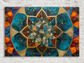 Sacred Geometry Wall Art – Extra Large Canvas with Gold Accented Print, Ready to Hang