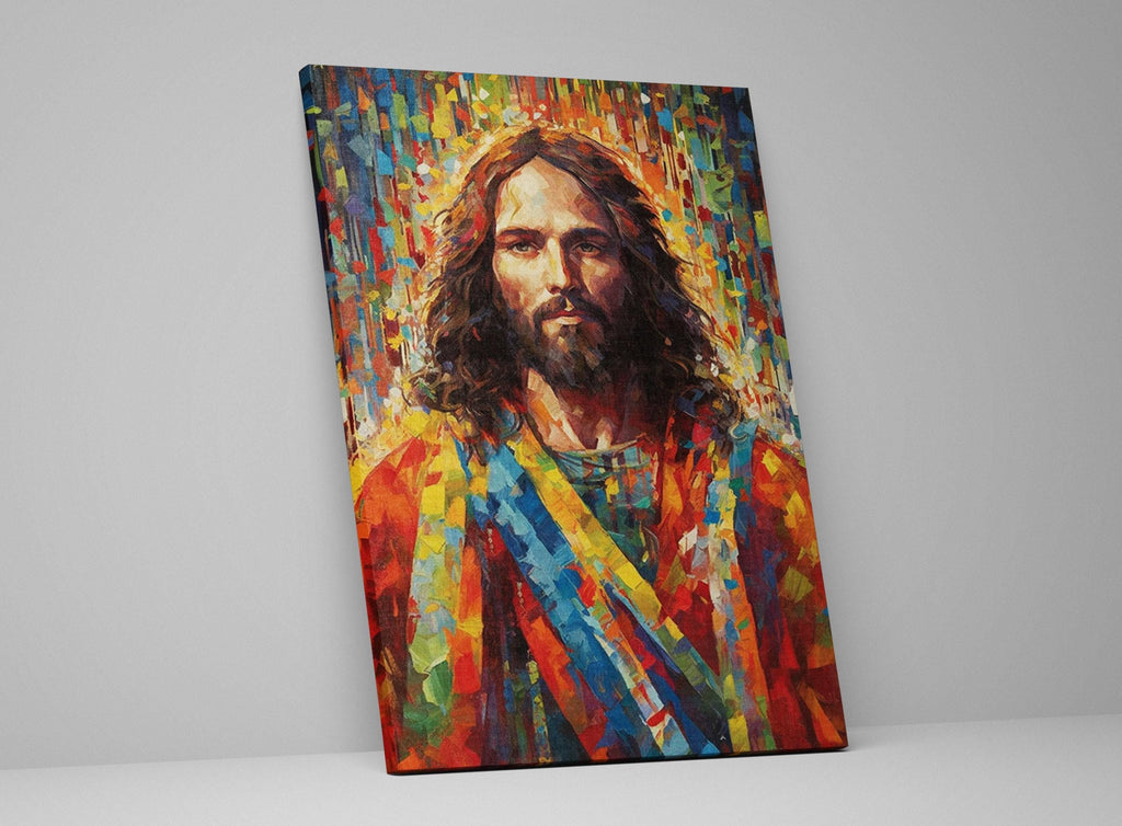 Jesus Christ Canvas Art - Large Religious Oil Painting on Gallery Ready Wood Frame