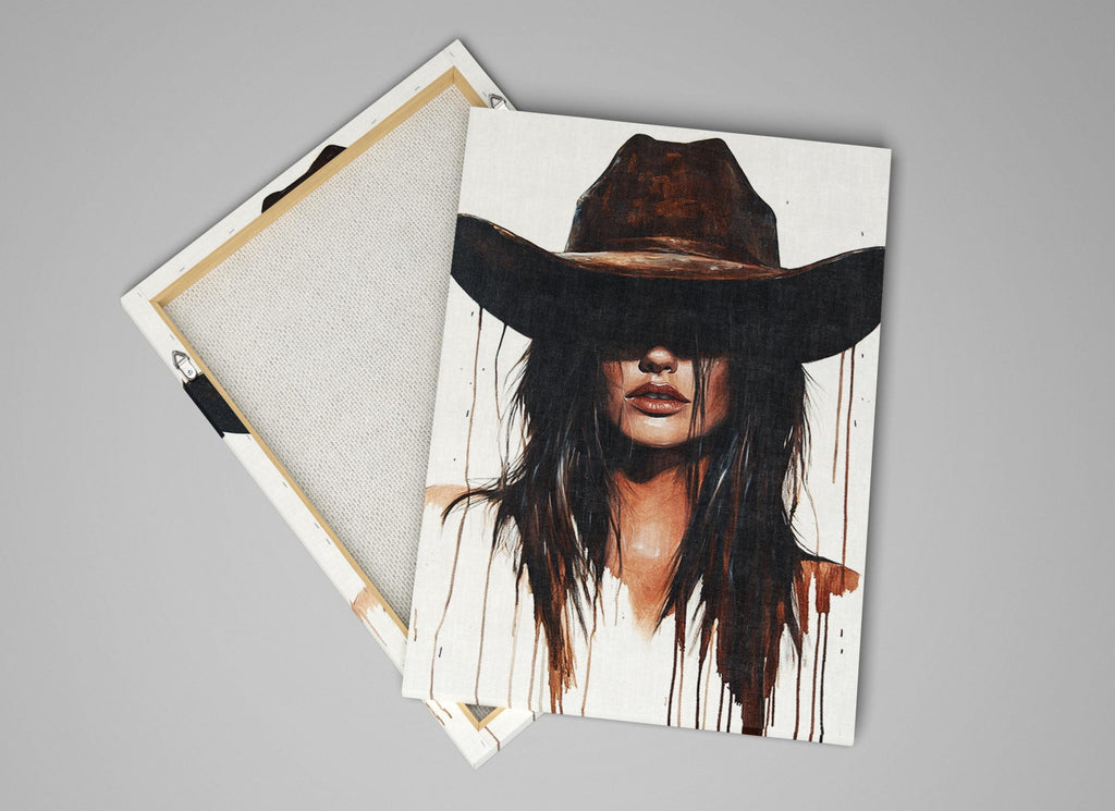 a picture of a woman wearing a cowboy hat