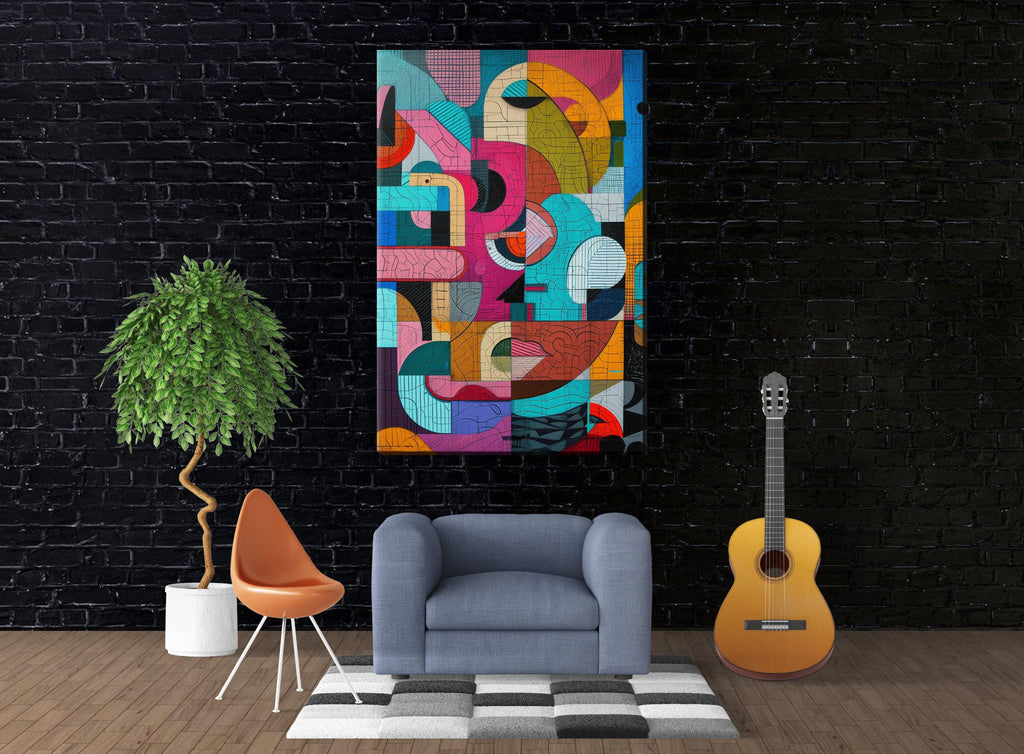 Brutalism Style Art - Large Canvas Art | Gallery Wrapped Canvas Ready to Hang