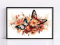 Vibrant Butterfly: Watercolor Wall Art Print, Giclee Print on Canvas, Artist Paper, Watercolor Paper, Available in Extra Large Sizes