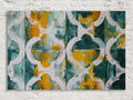 Farmhouse Wall Art - Modern Rustic Canvas | Yellow Green Wood Texture Print
