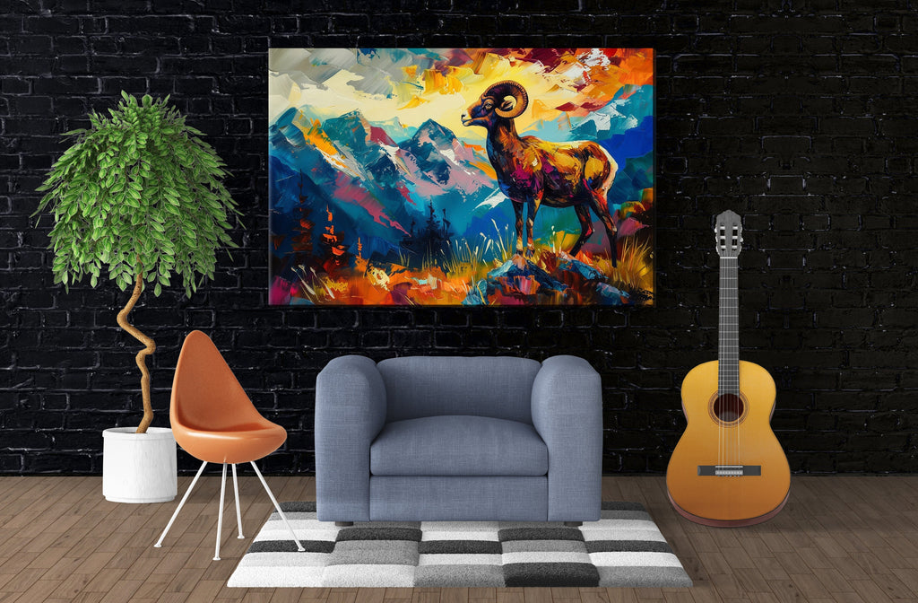 Bighorn Sheep Canvas | Large Wildlife Wall Art - Gallery Wrapped, Ready to Hang