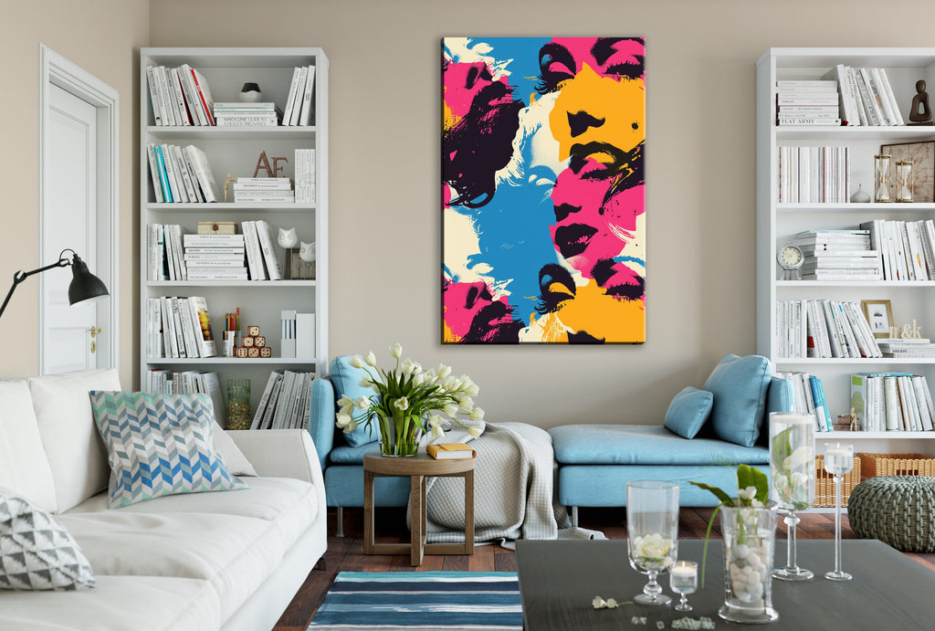 Warhol Style Pop Art - Large Marilyn Monroe Artwork on Gallery Wrapped Canvas