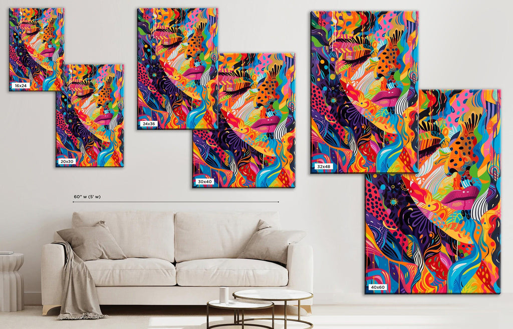 Colorful Abstract Artwork – Extra Large Canvas Art | Gallery Wrapped Canvas, Ready to Hang
