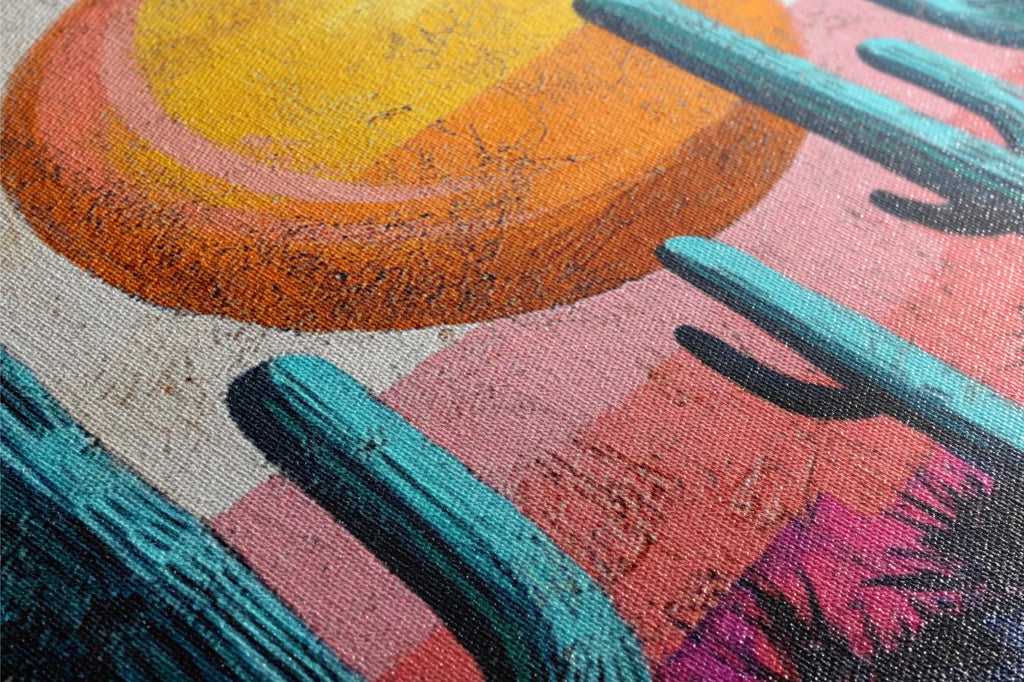 a close up of a painting on a canvas