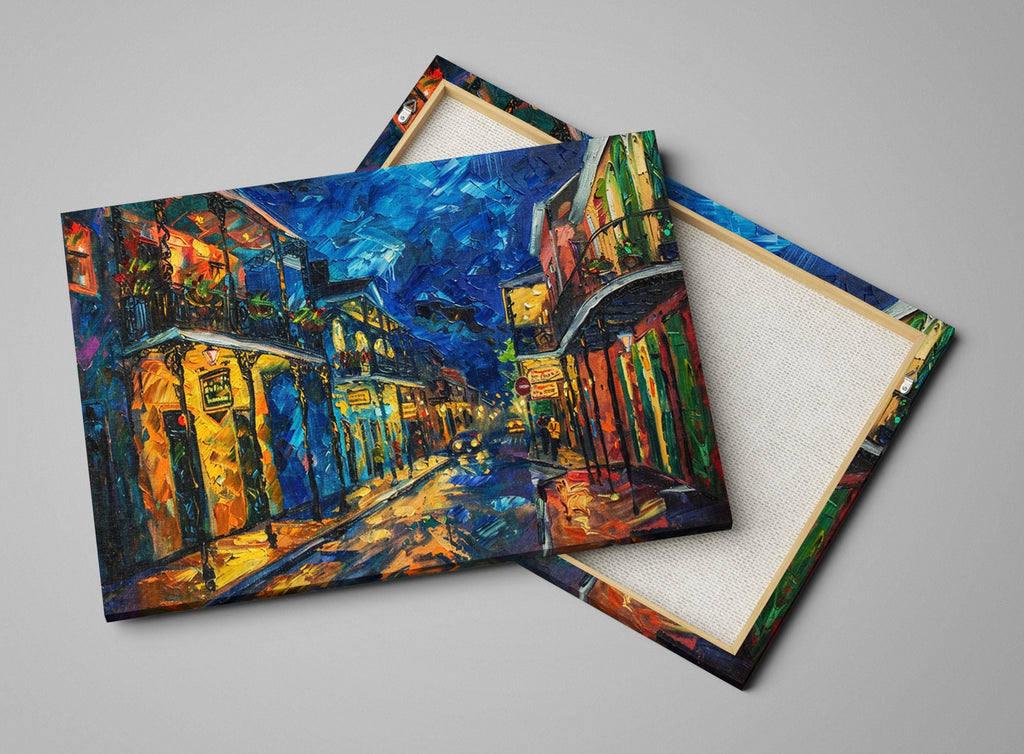 New Orleans Painting | Heavy Texture Canvas Print - Large Gallery-Wrapped Art