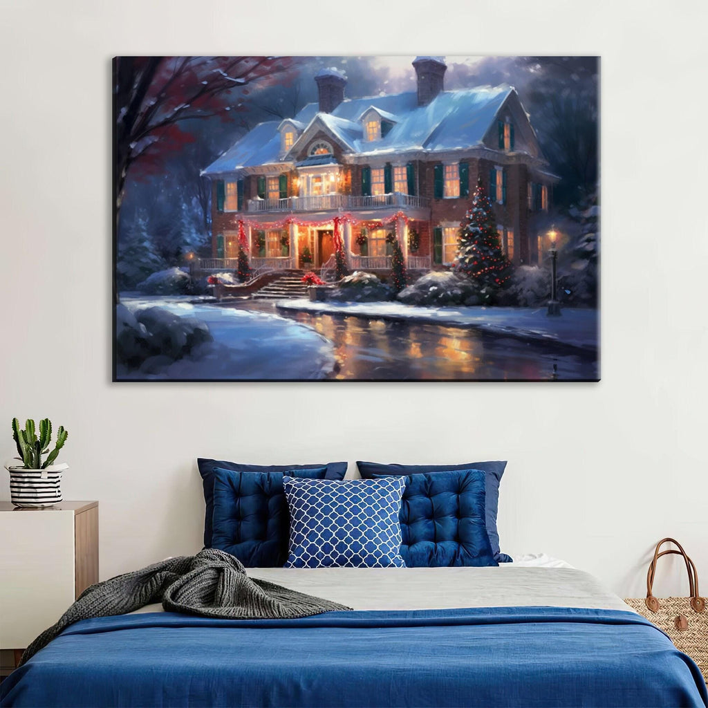 Christmas Canvas Art | Winter Wonderland Holiday Wall Decor - Scratch Resistant Extra Large Canvas Print
