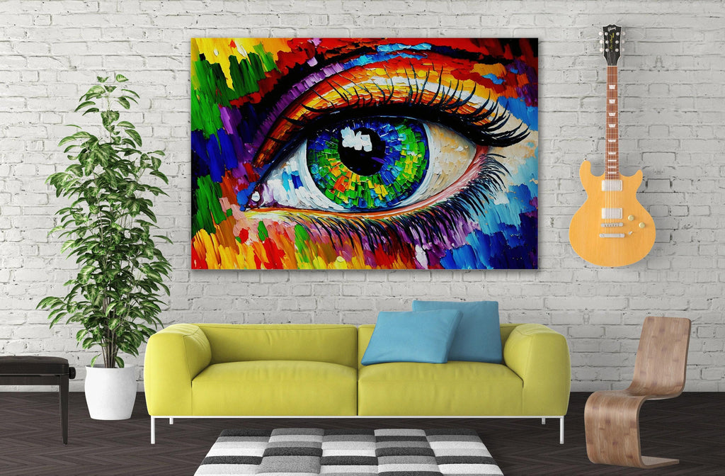 Colorful Eye Canvas - Abstract Eye Art Print | Vibrant Wall Art for Optometry Office
