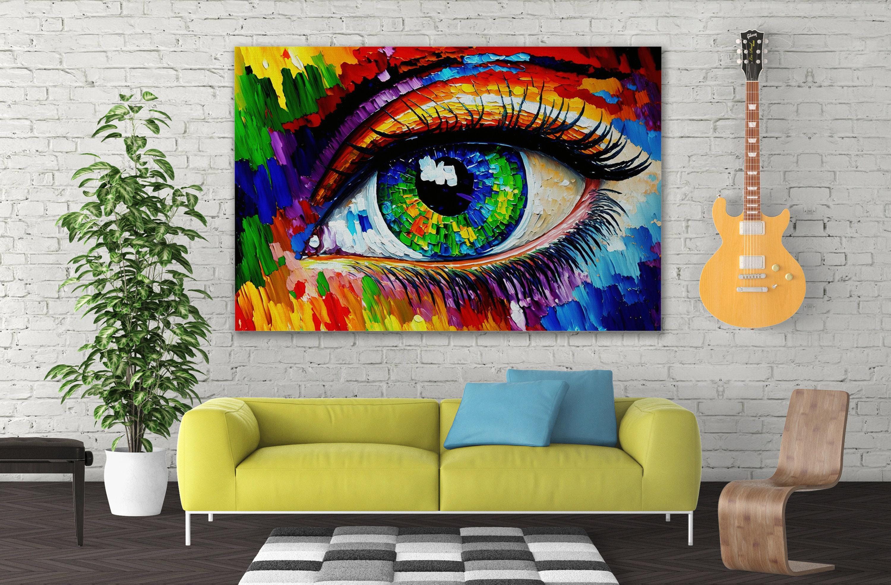 Colorful Eye Canvas - Abstract Eye Art Print | Vibrant Wall Art for Optometry Office