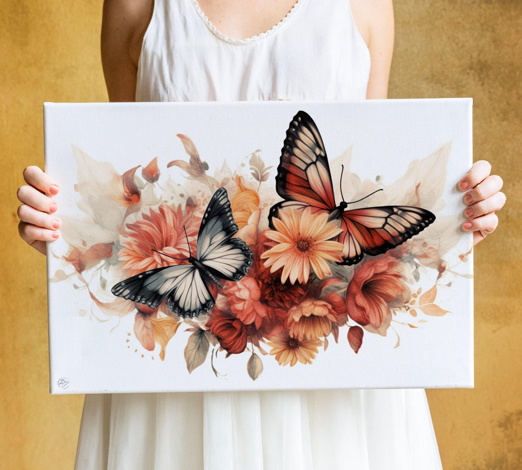 Vibrant Butterfly: Watercolor Wall Art Print, Giclee Print on Canvas, Artist Paper, Watercolor Paper, Available in Extra Large Sizes