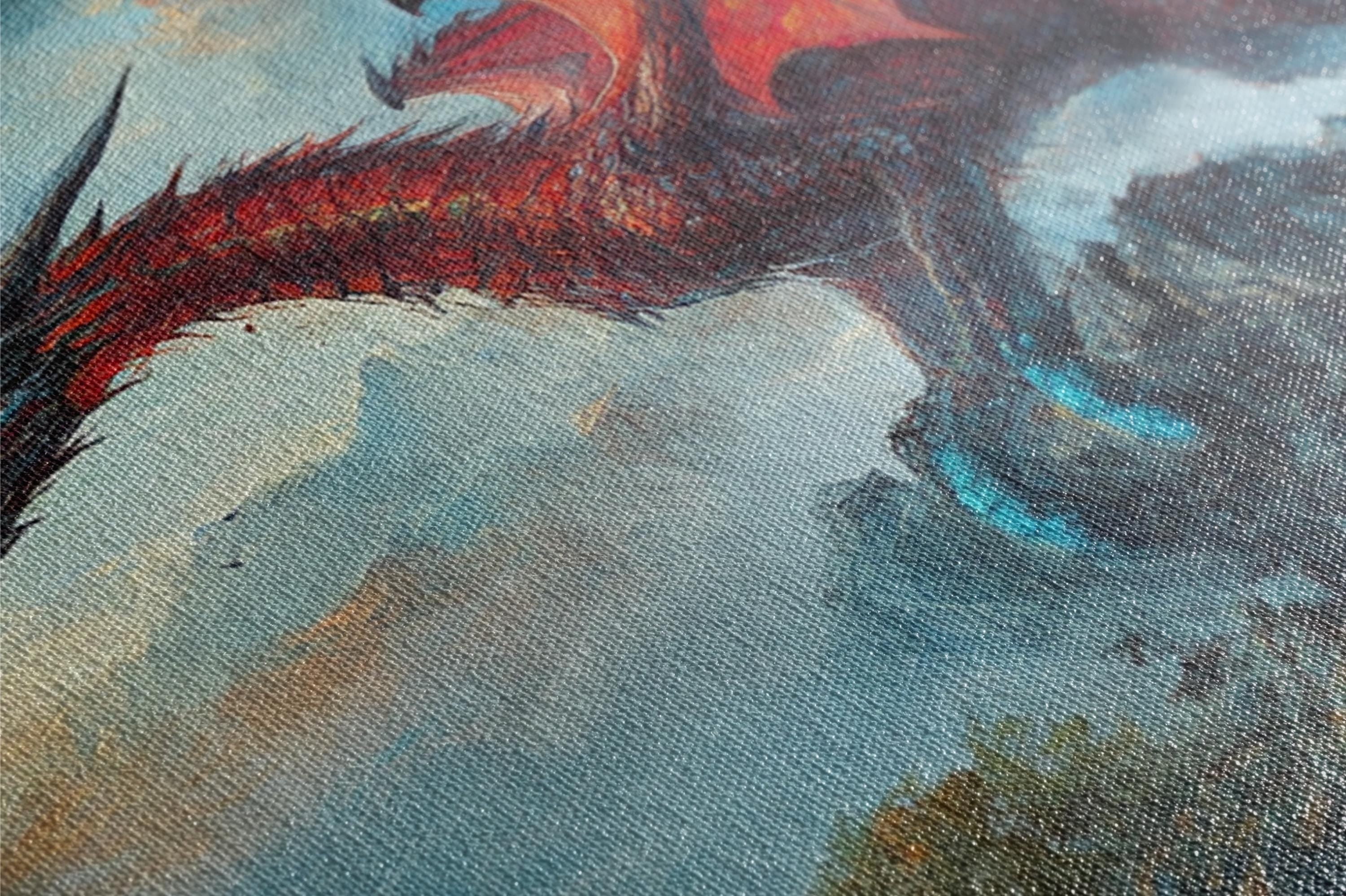 a close up of a painting of a horse