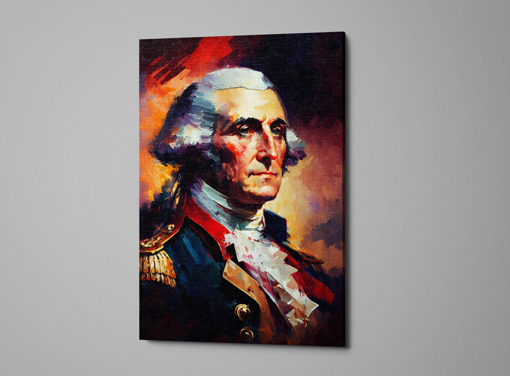 George Washington Canvas Print – Founding Father Canvas With Wood Frame Wall Art
