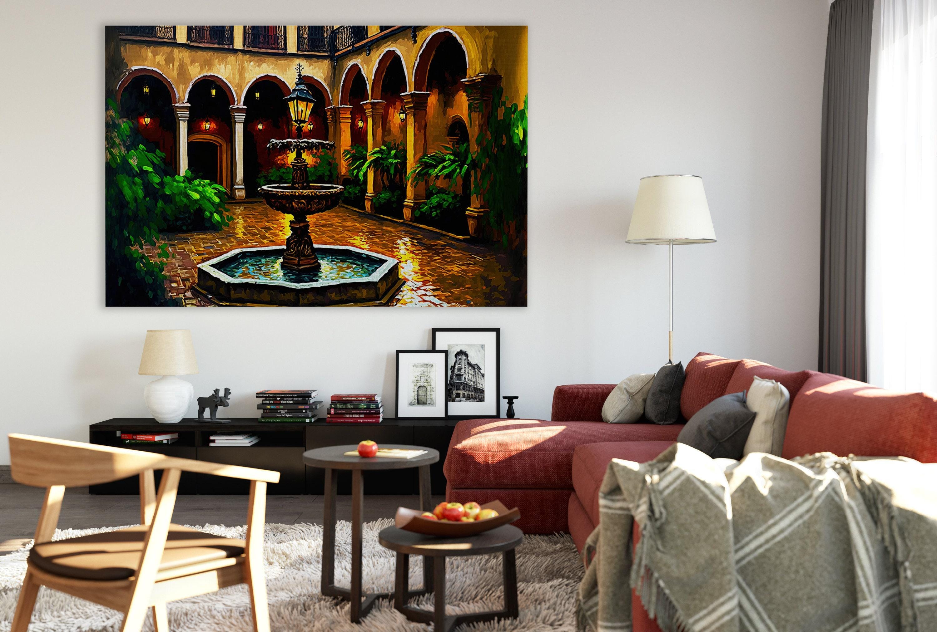 New Orleans Canvas Art - French Quarter Painting | Bourbon Street Giclee Print