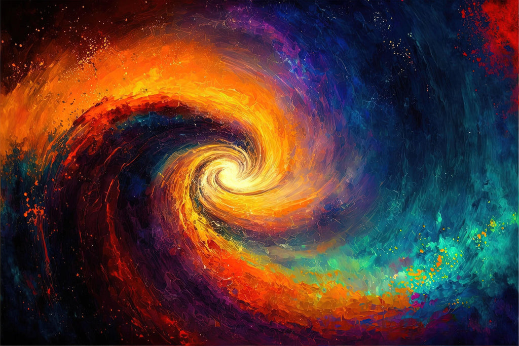 Cosmic Galaxy Art - Vibrant Nebula Canvas Print | Large Ready to Hang Space Wall Art