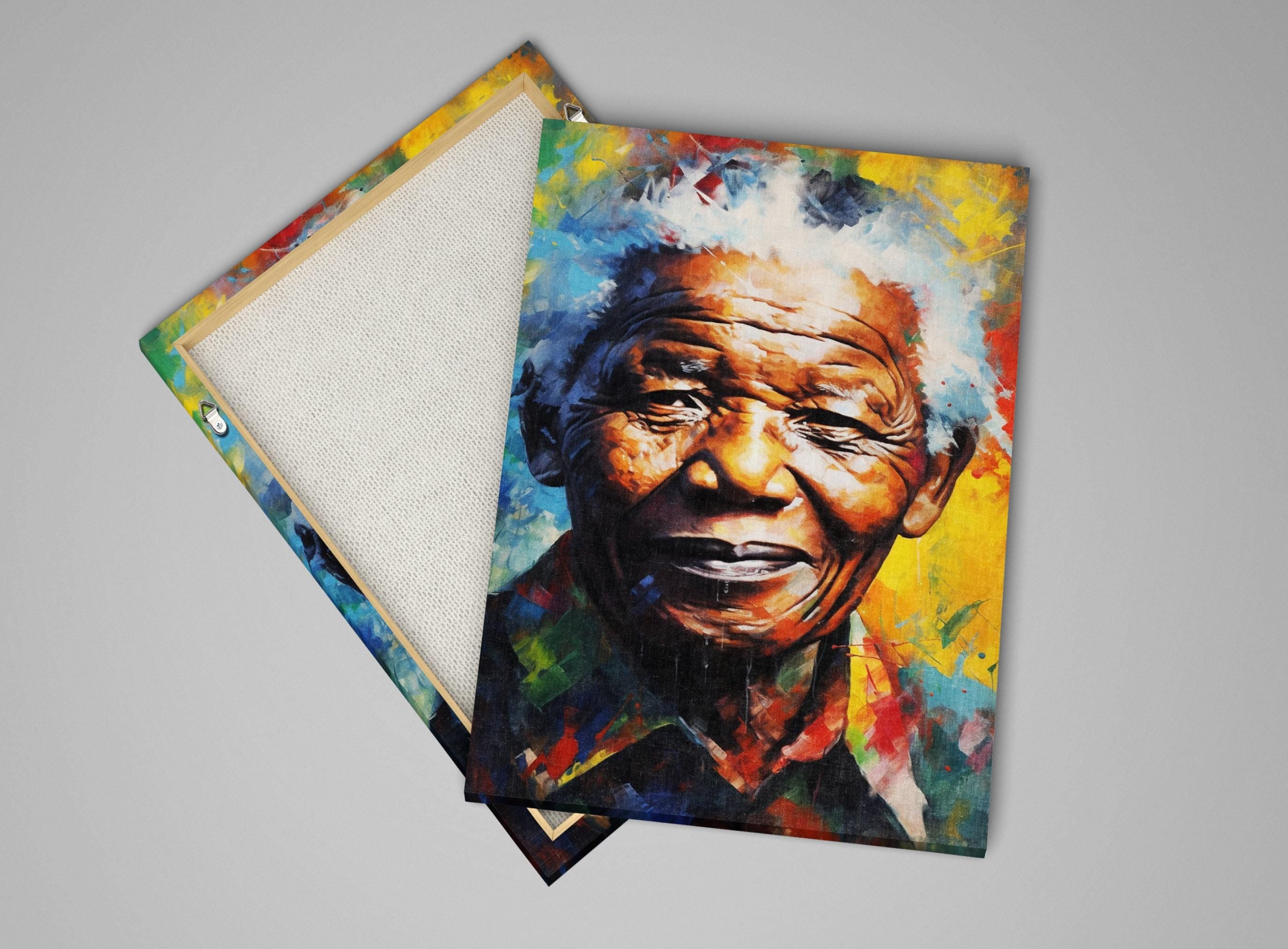 Nelson Mandela Wall Art - Extra Large Canvas Print | Gallery Wrapped, Ready to Hang