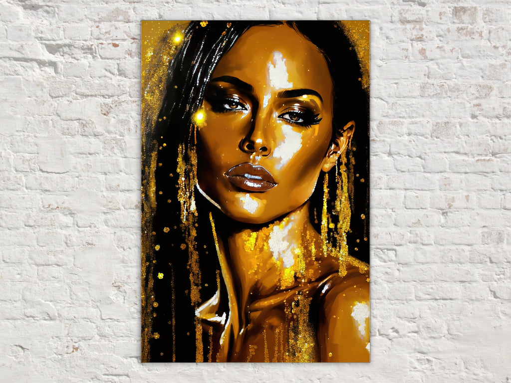 Black Female Art - Vibrant African American Canvas | Gallery Ready Wall Decor