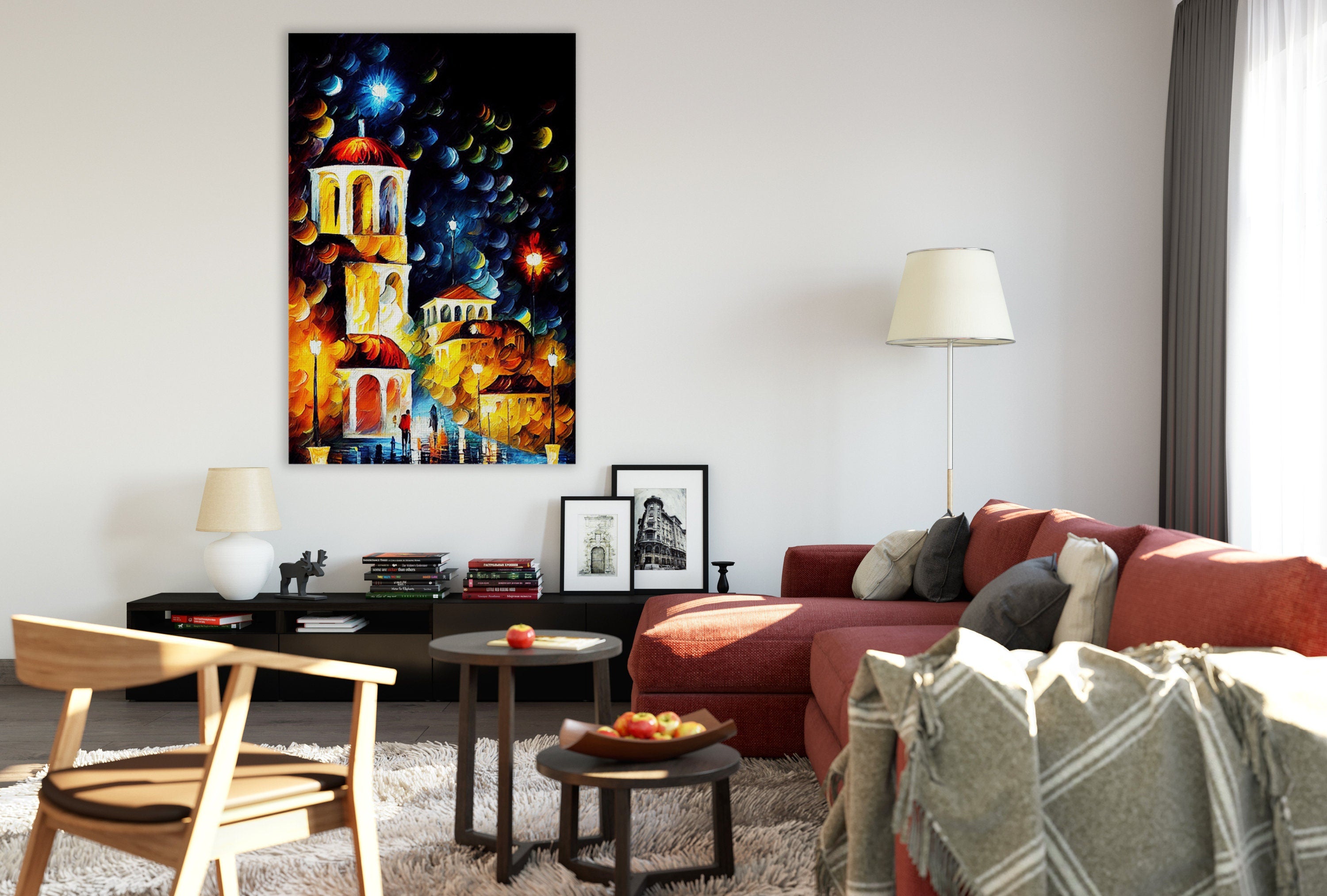 Athens Greece Canvas – High Quality Canvas Art Reproduction With Wooden Frame