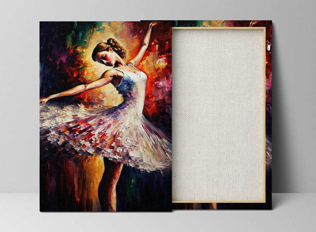 Ballerina Wall Art - High Quality Canvas Print with Wooden Frame & Scratch Resistant Coating