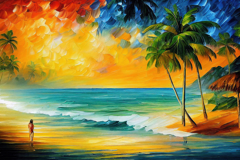 Beach Canvas Print - Vibrant Surf Art Print With Wooden Frame & UV Coated Canvas