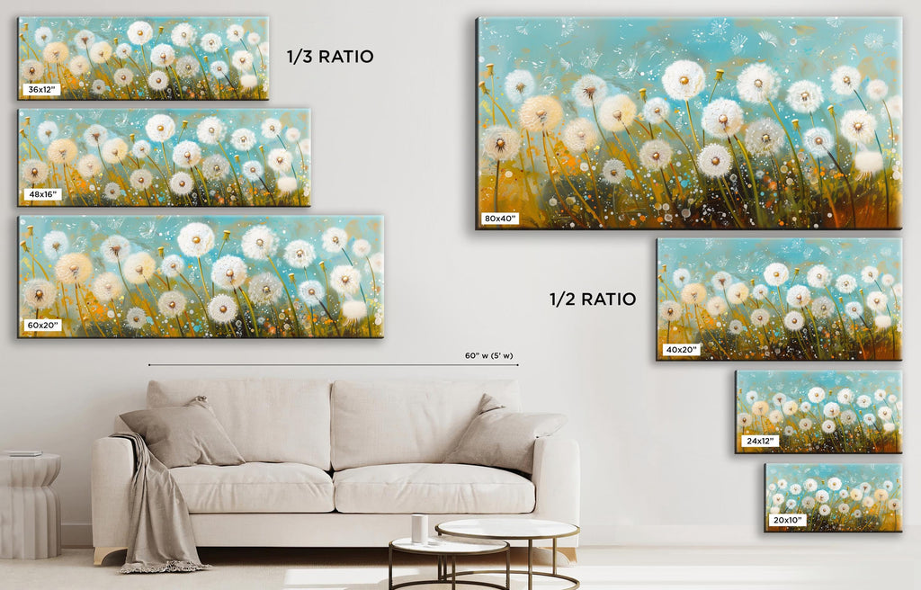 a living room with a couch and a painting on the wall
