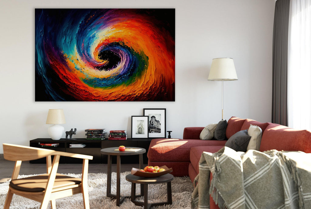 Black Hole Canvas – Outer Space Art Giclée Print | Gallery Wrapped, Ready to Hang