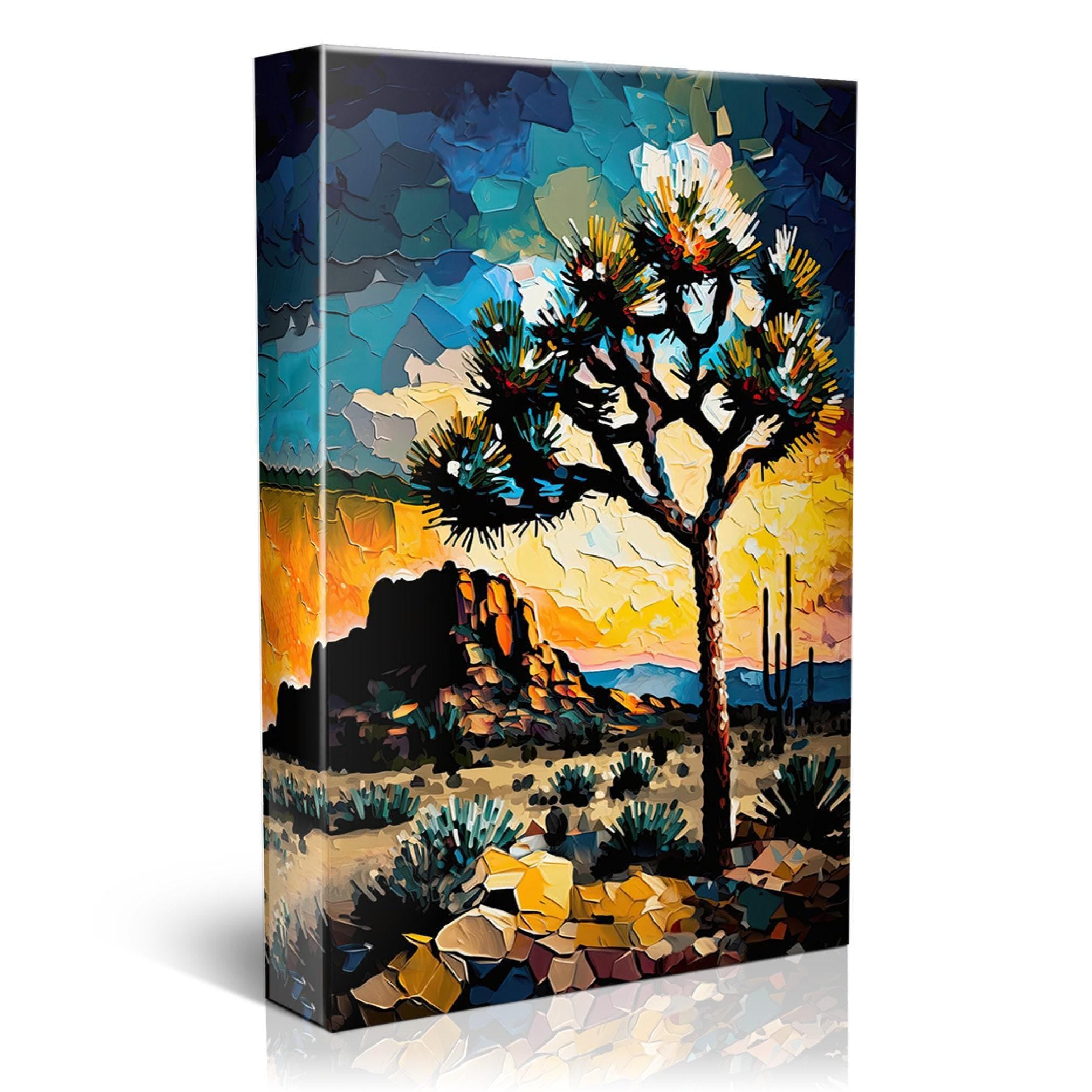 Joshua Tree Wall Art | Desert Landscape Art on Fade Resistant Canvas - Gallery Ready