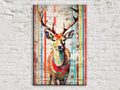 Reindeer Canvas Art – Woodland Christmas Wall Decor | Gallery Wrapped Holiday Print