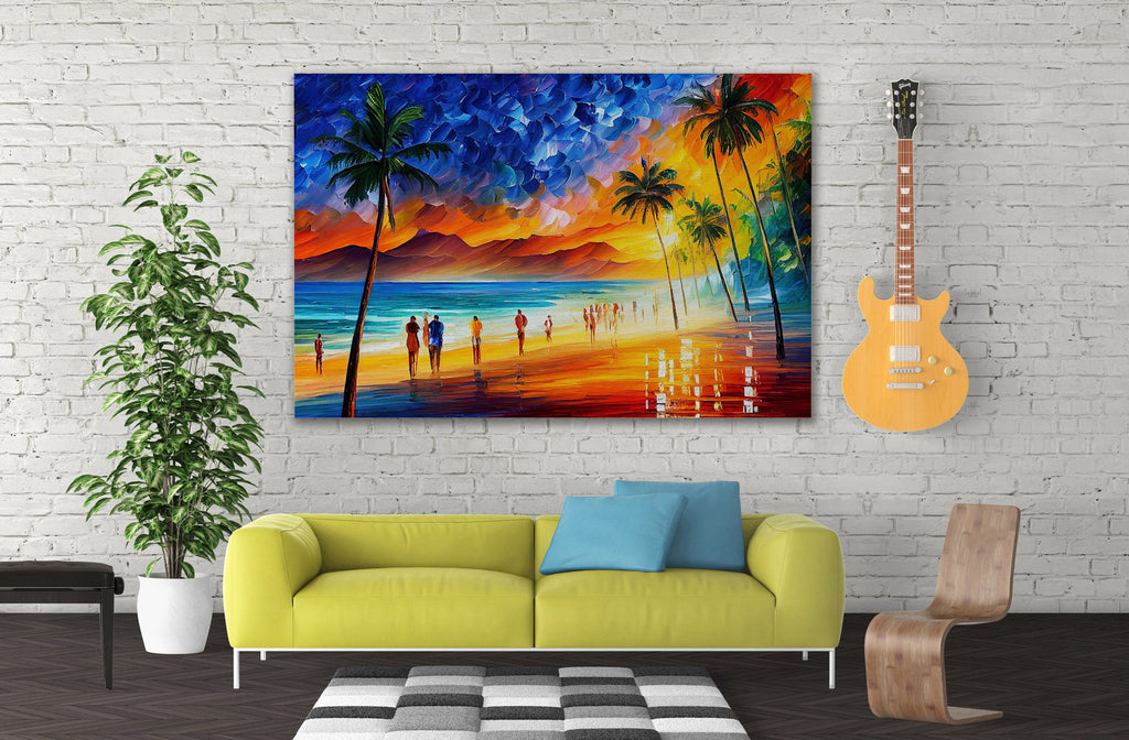 Hawaii Beach Canvas Print - Paradise Oil Painting With Vibrant Coastal Art
