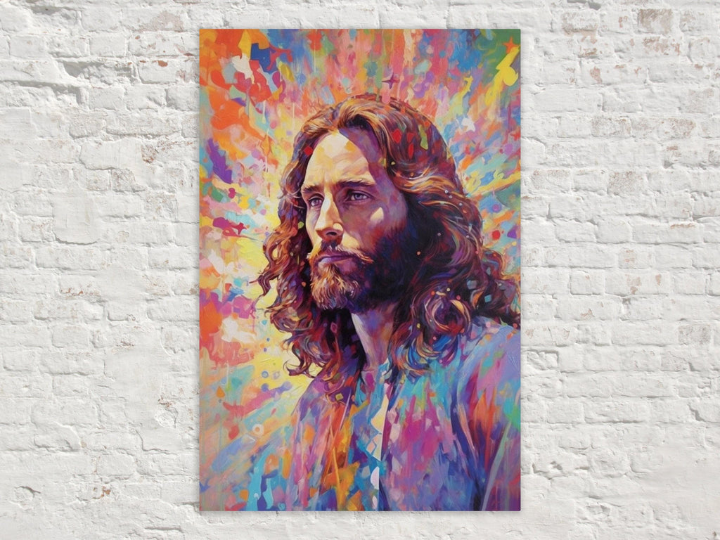 Jesus Christ Canvas Art - Colorful Religious Canvas Print | Large Spiritual Wall Art