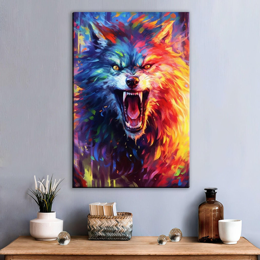 Werewolf Halloween Decor - Large Gallery Wrapped Canvas Print | Spooky Wall Art