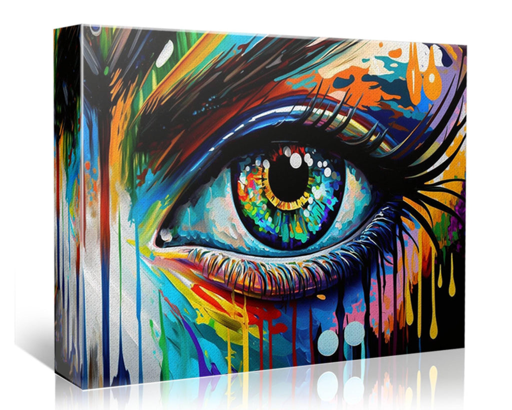 Eye Wall Art - Colorful Canvas Print | Vibrant Pop Art Decor, Bold Statement