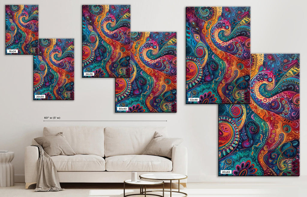 Bohemian Abstract Canvas - Large Wall Art | Gallery Wrapped Canvas, Ready to Hang