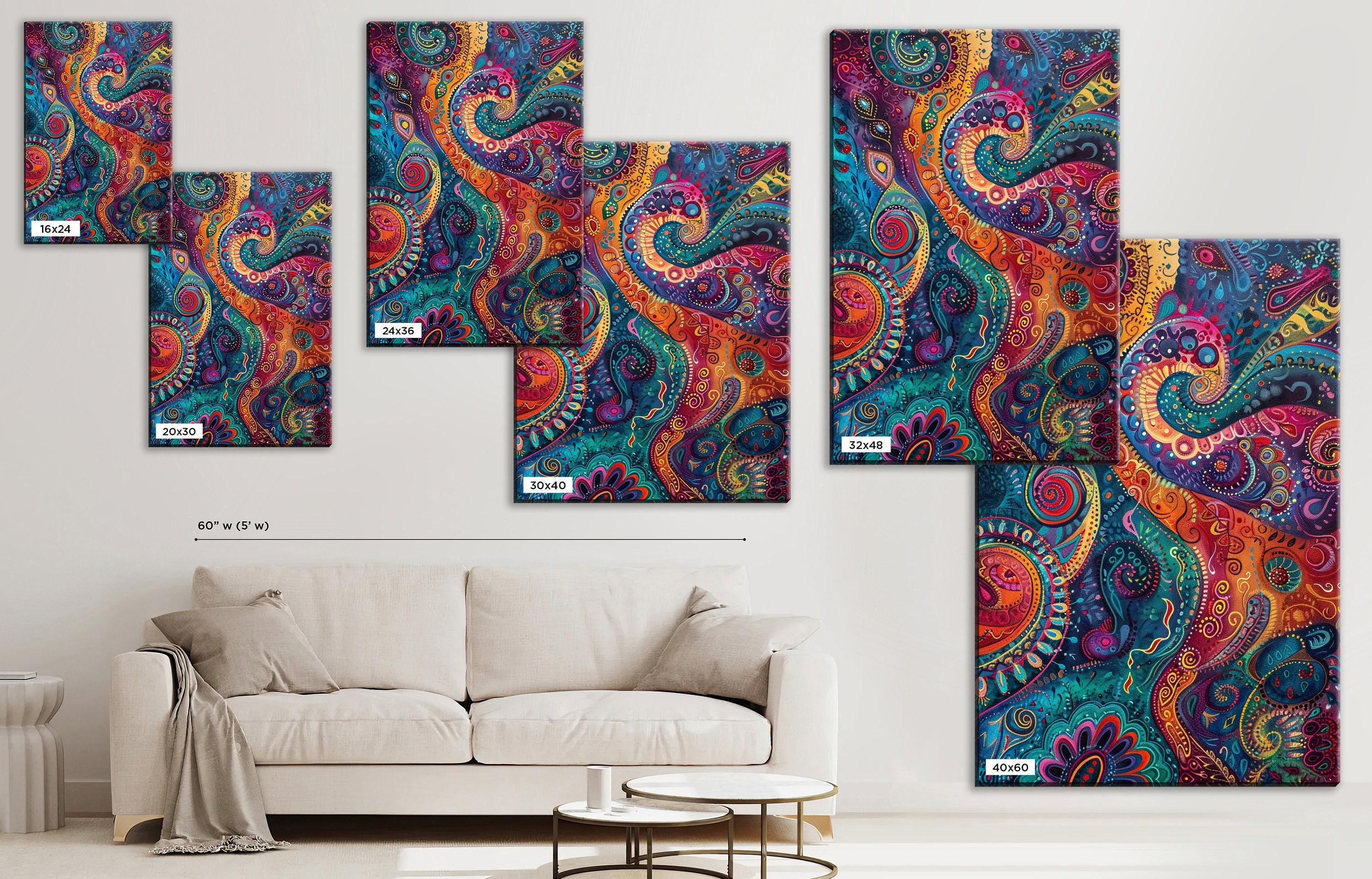 Bohemian Abstract Canvas - Large Wall Art | Gallery Wrapped Canvas, Ready to Hang
