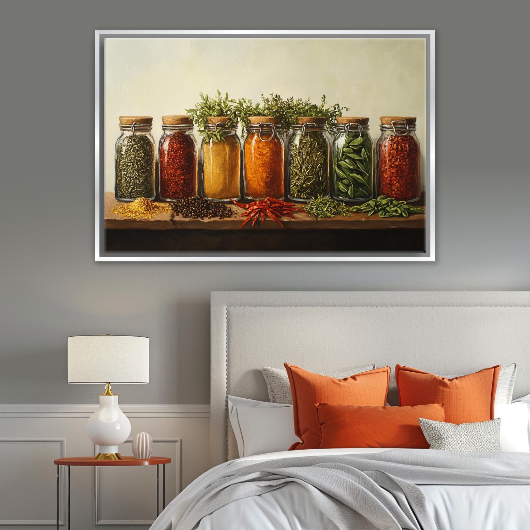 Herbs And Spices Canvas – Extra Large Wall Art | Farmhouse Kitchen Decor, Ready To Hang