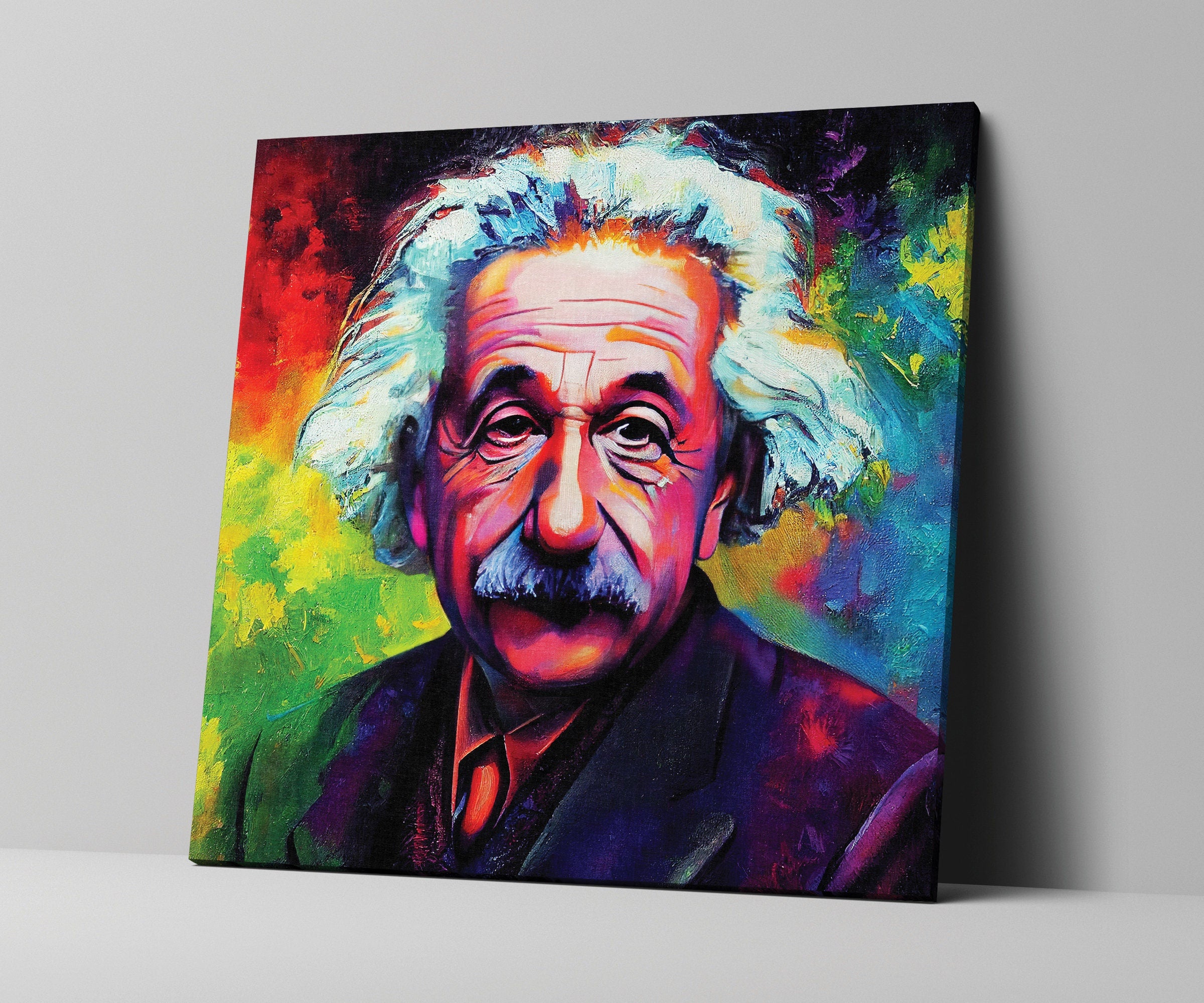 Einstein Canvas Print - Vibrant Oil Painting Reproduction on Gallery Ready Canvas