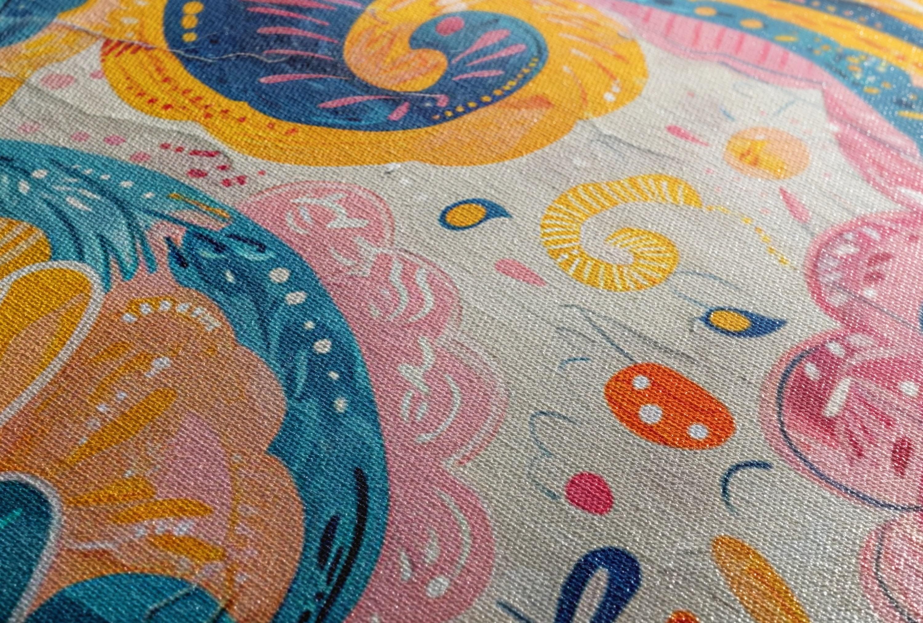 Boho Swirly Pattern Art - Extra Large Canvas, Gallery Wrapped, Ready to Hang