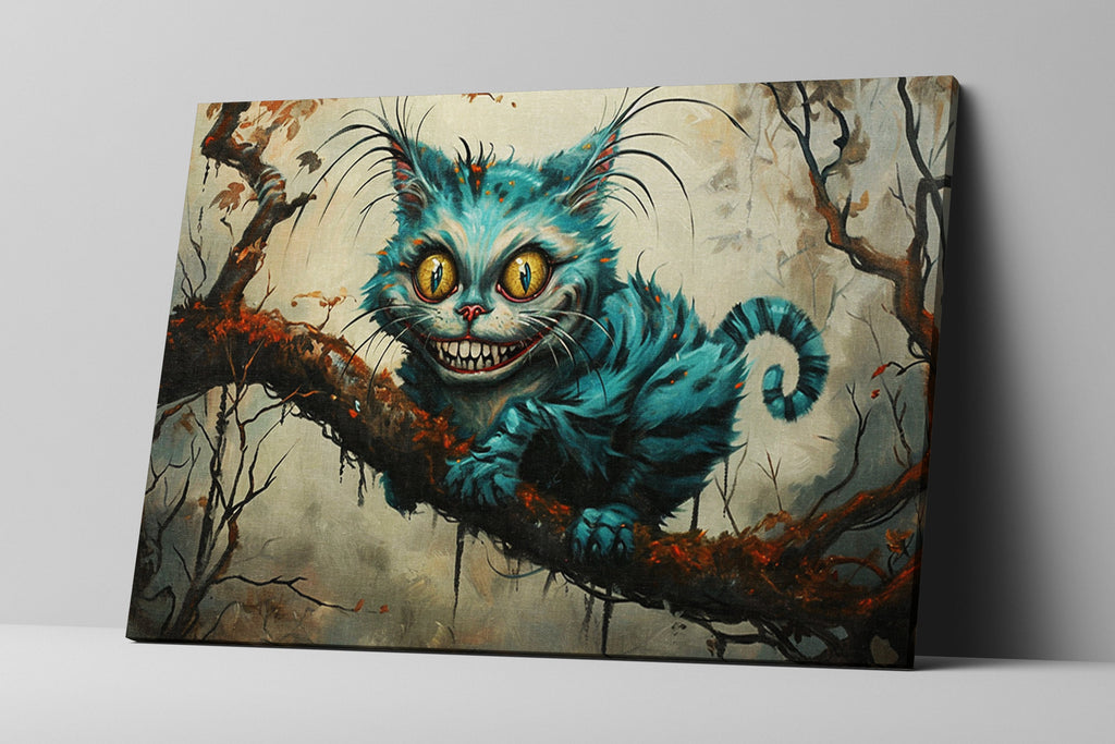 Cheshire Cat Wall Art - Gallery Wrapped Canvas Print with Scratch Resistant Coating