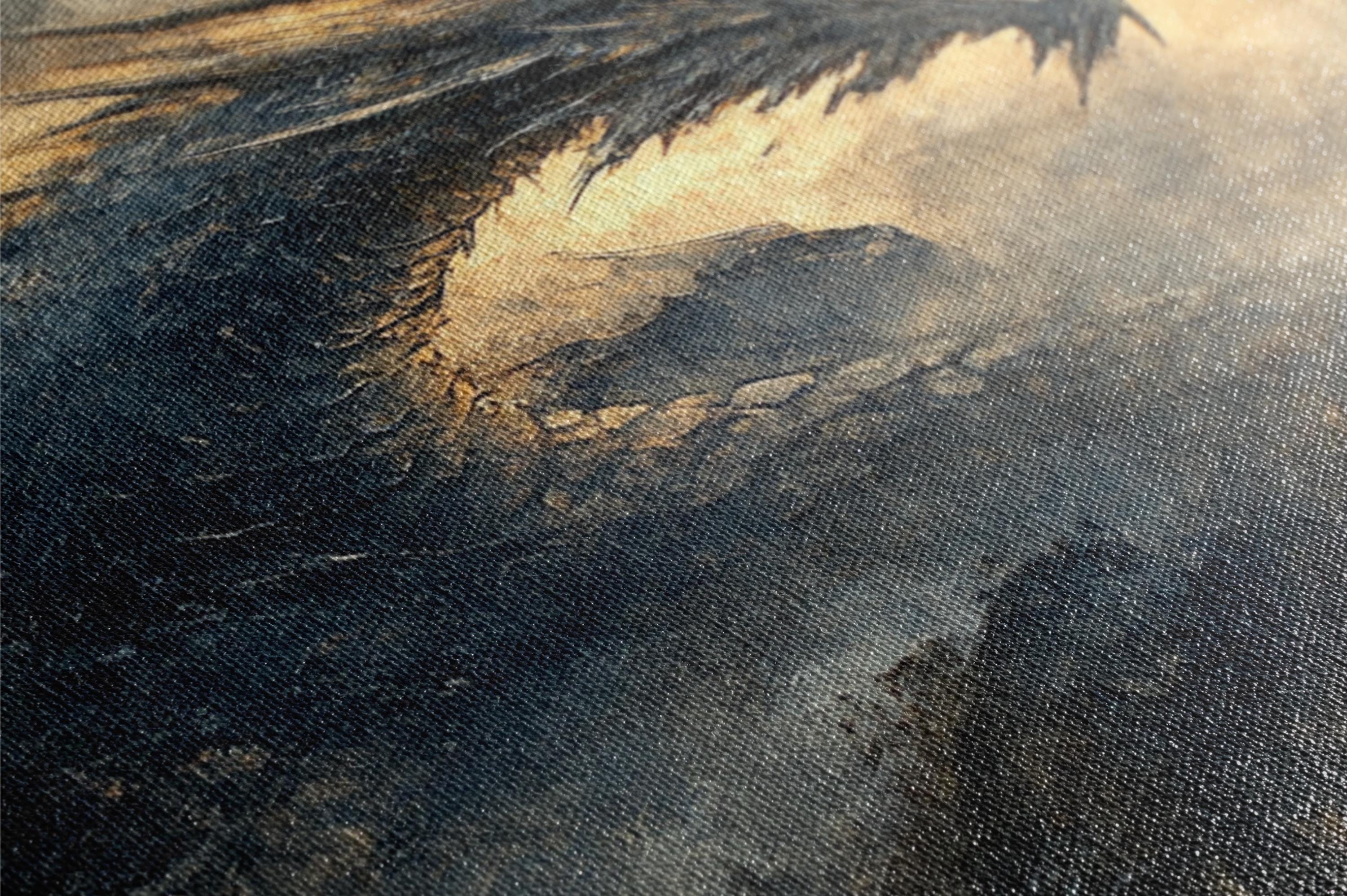 a close up of a painting of a bird