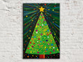 Christmas Tree Art - Abstract Christmas Tree Canvas Print | Festive Home Decor, Ready to Hang
