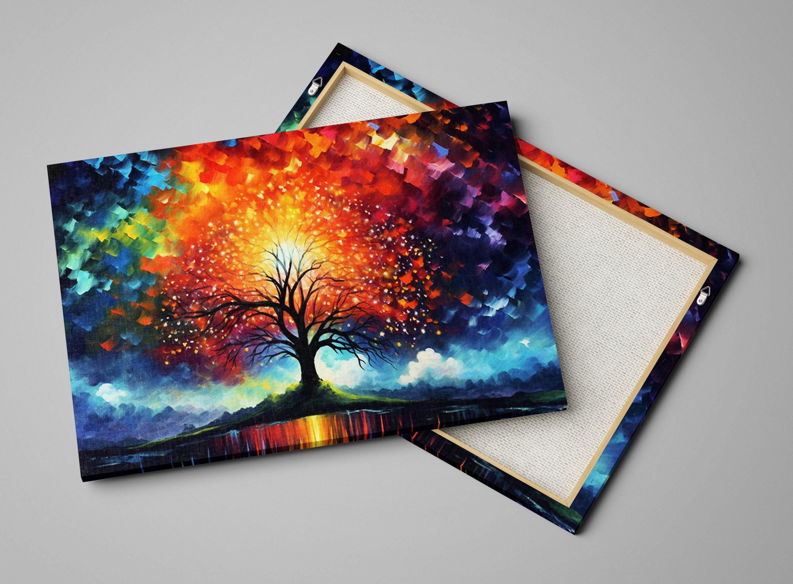 Tree of Life Canvas – Spiritual Wall Decor | Extra Large Gallery Wrapped Canvas