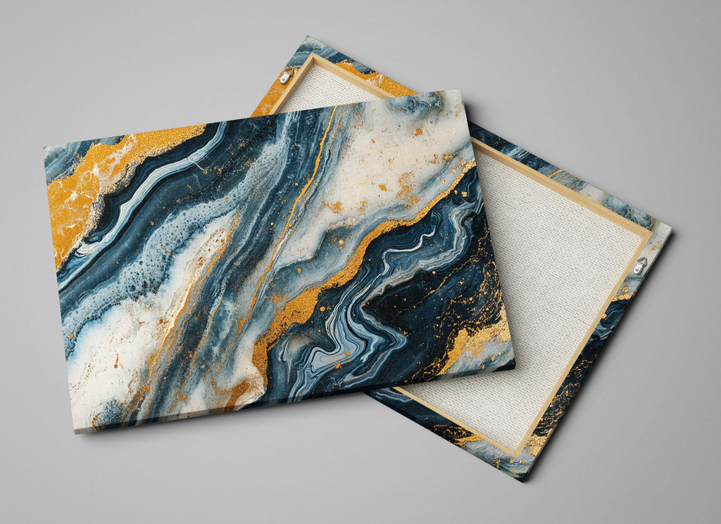 a couple of marble coasters sitting on top of a table