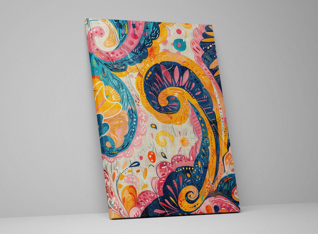 Boho Swirly Pattern Art - Extra Large Canvas, Gallery Wrapped, Ready to Hang