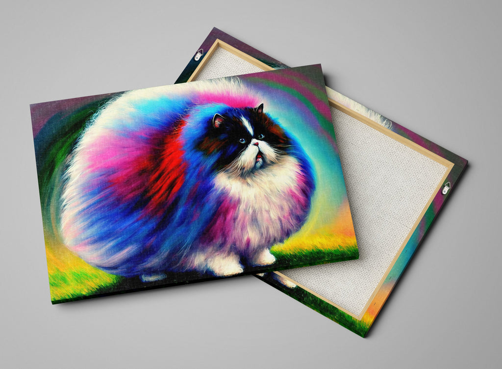 Fluffy Cat Canvas – Cute Kitten Art Print With Scratch Resistant Coating