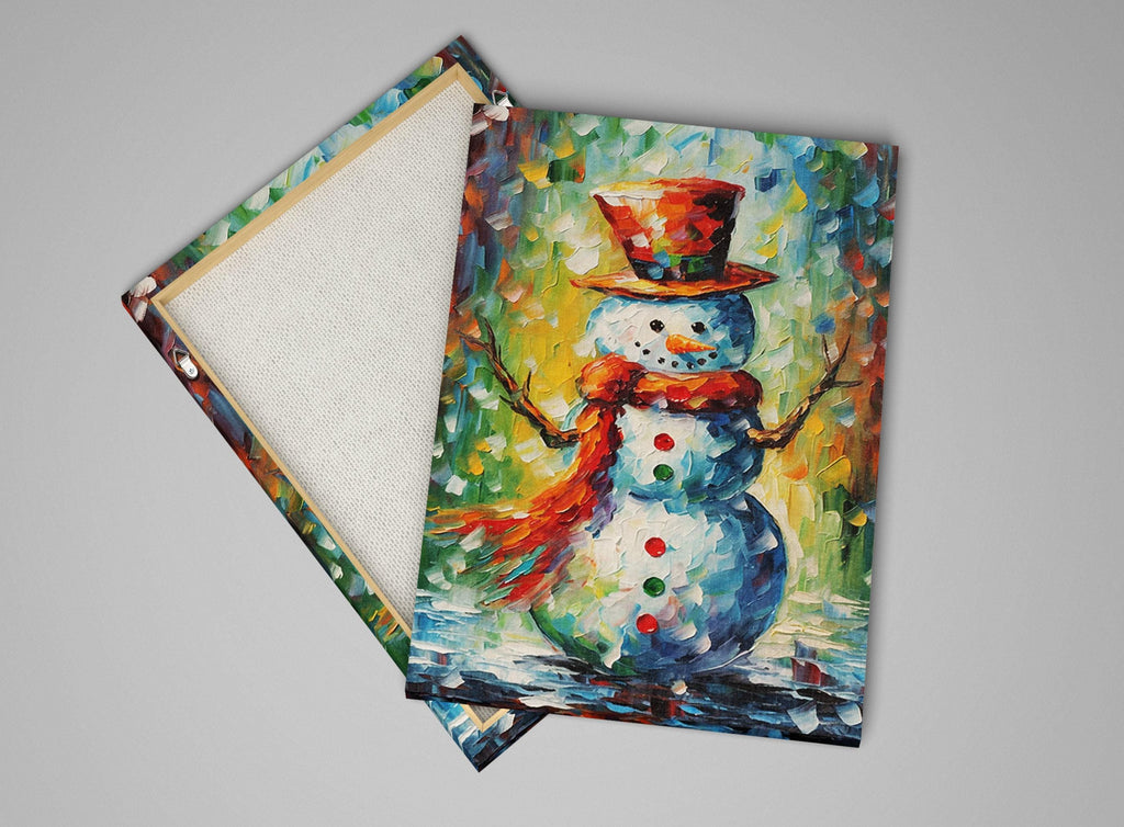 Snowman Canvas Art – Festive Holiday Wall Decor | Large Gallery Wrapped Print